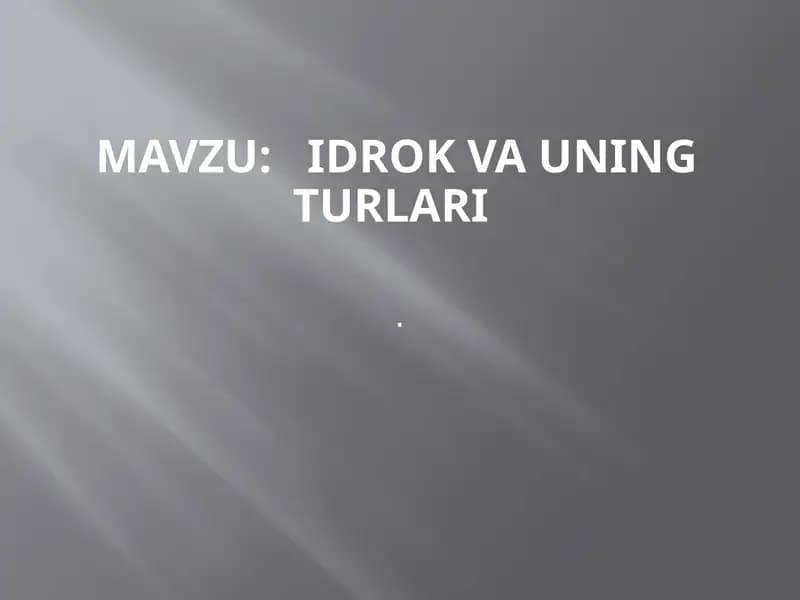Idrok vauning turlari