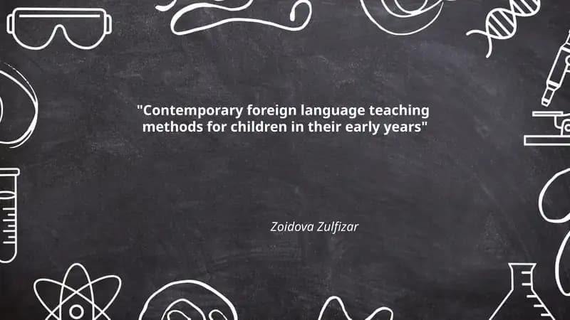 Play-based Language Teaching for Early Years