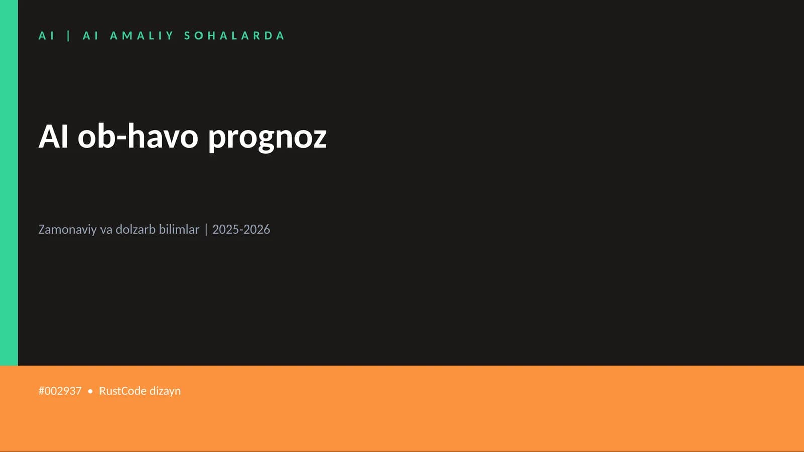AI ob-havo prognoz