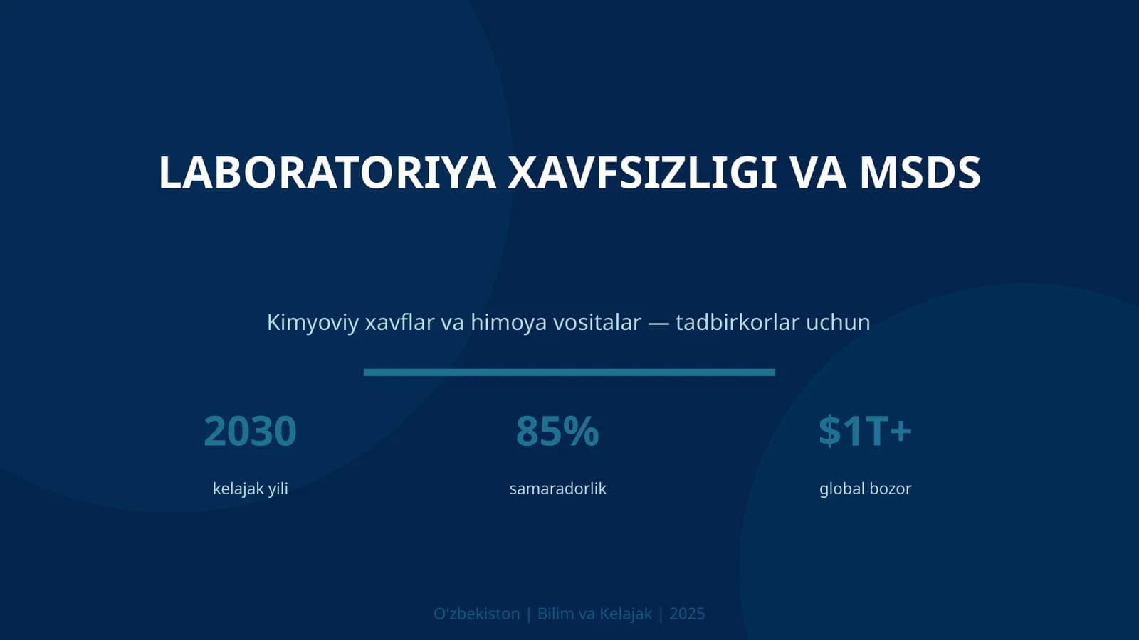 LABORATORIYA XAVFSIZLIGI VA MSDS