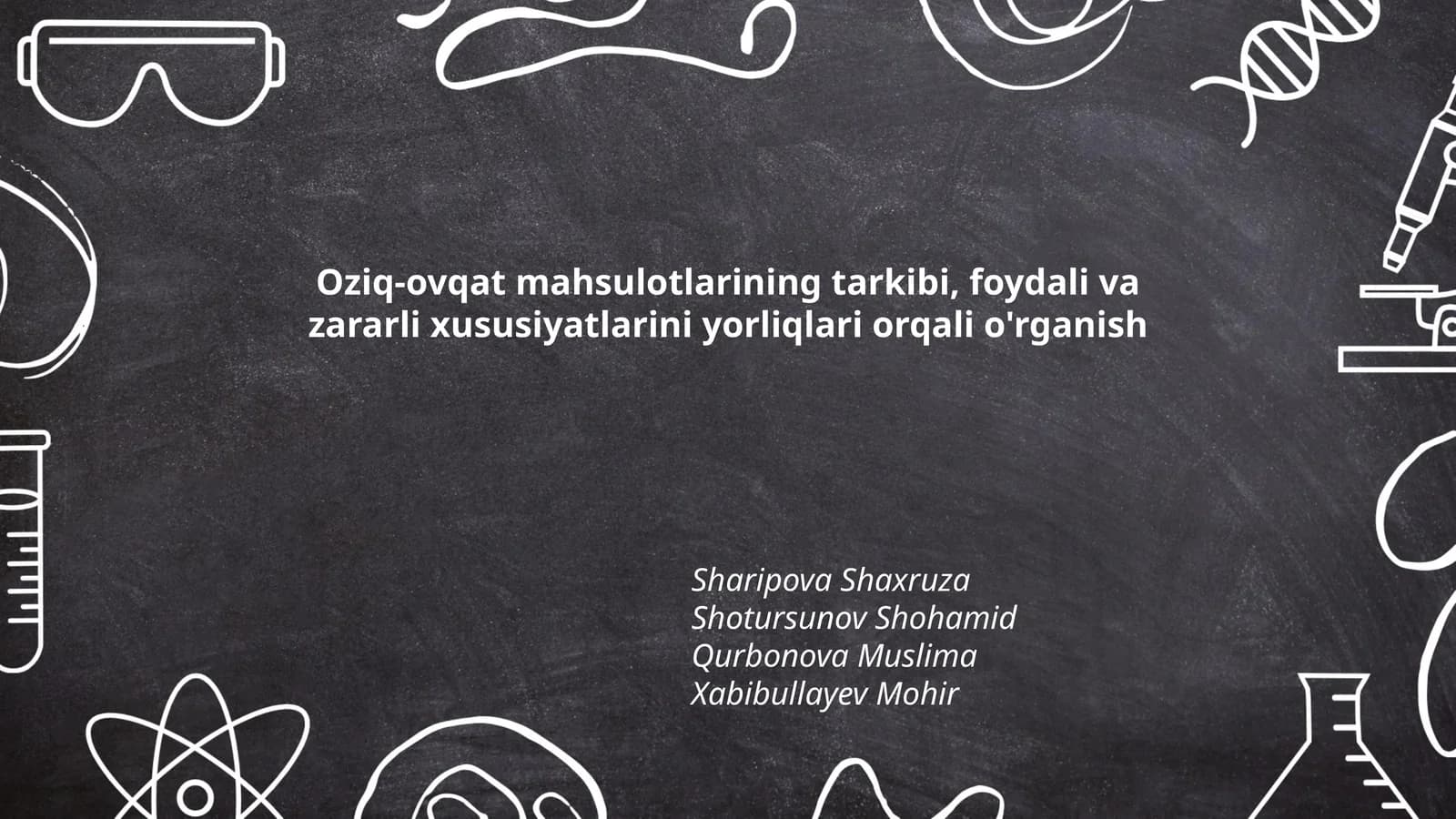 Oziq-ovqat mahsulotlarining tarkibi, foydali va zararli xususiyatlarini yorliqlari orqali o'rganish