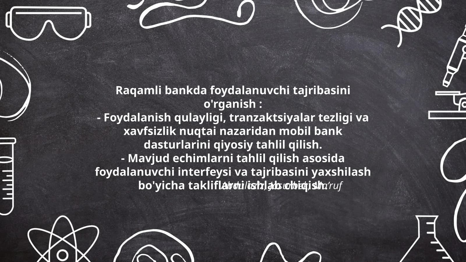 Raqamli bankda foydalanuvchi tajribasini o'rganish