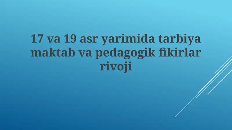Maktab O'quv Dasturlari va O'quv Qo'llanmalari
