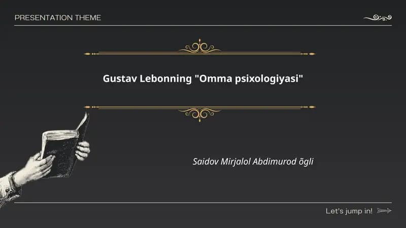 Gustav Lebonning "Omma psixologiyasi"