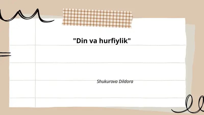 Din va hurfiylik