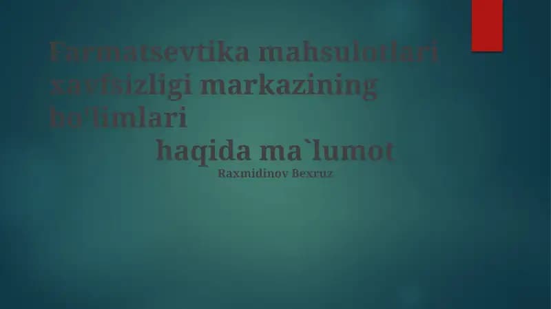 Farmatsevtika mahsulotlari
