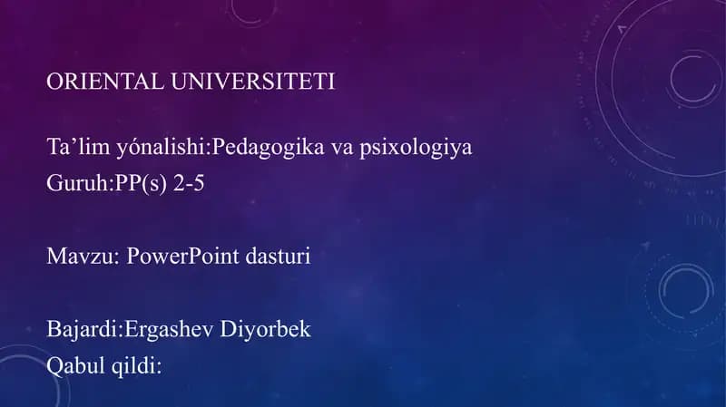 PowerPoint dasturi