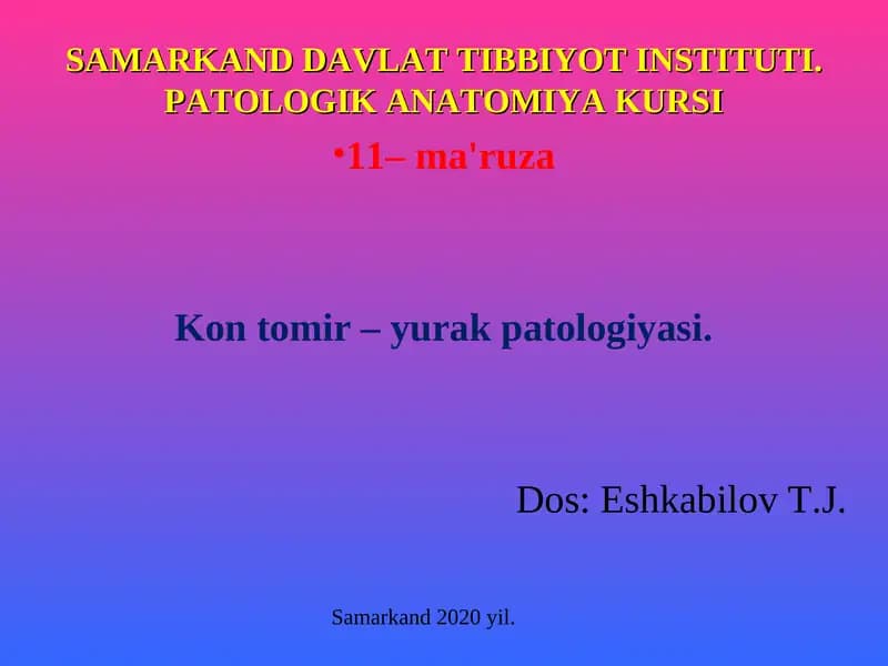 TOMIR KASALLIKLARI-ATEROSKLEROZ