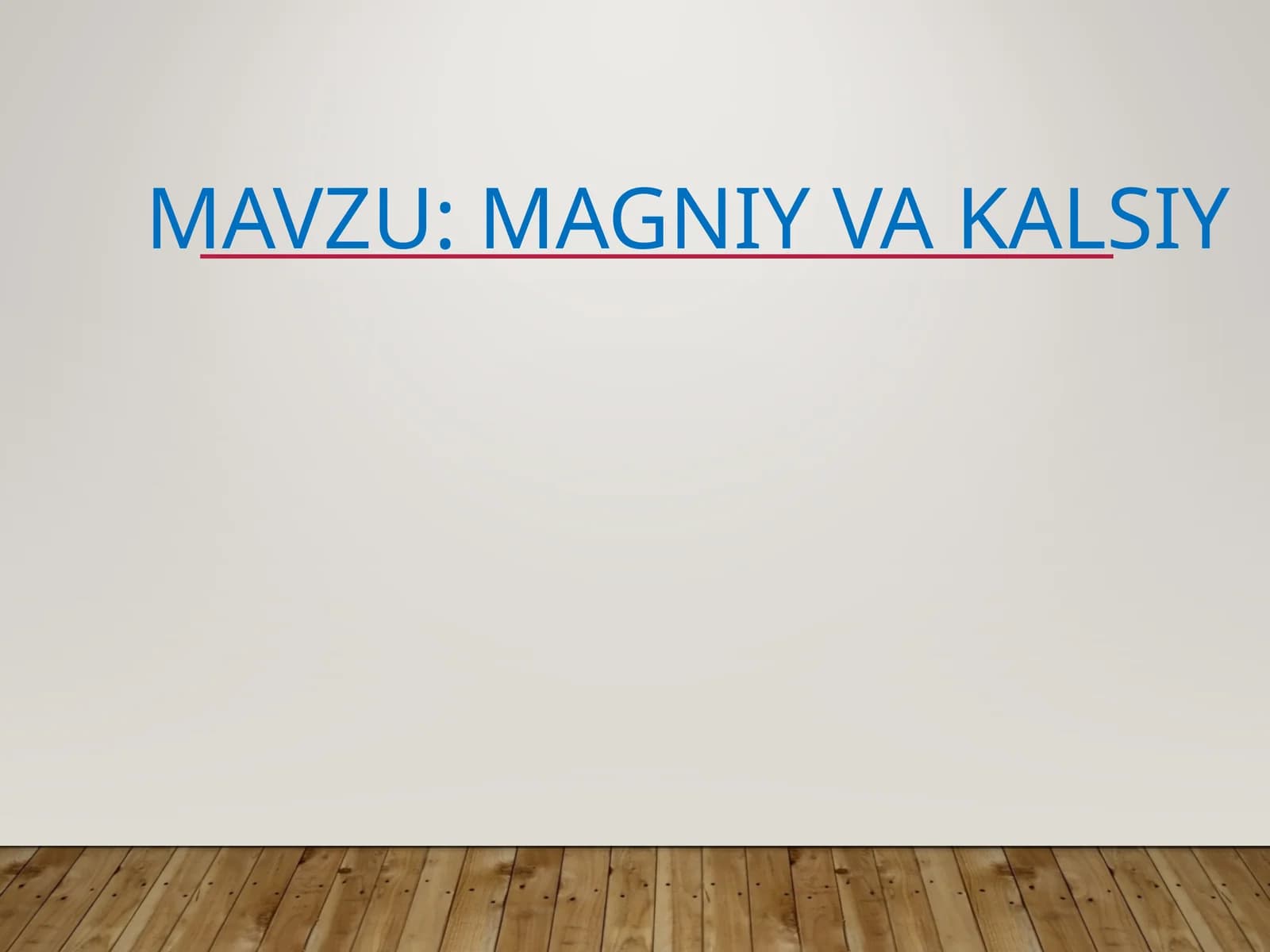 Magniy va kalsiy
