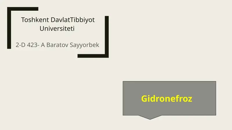 Gidronefroz