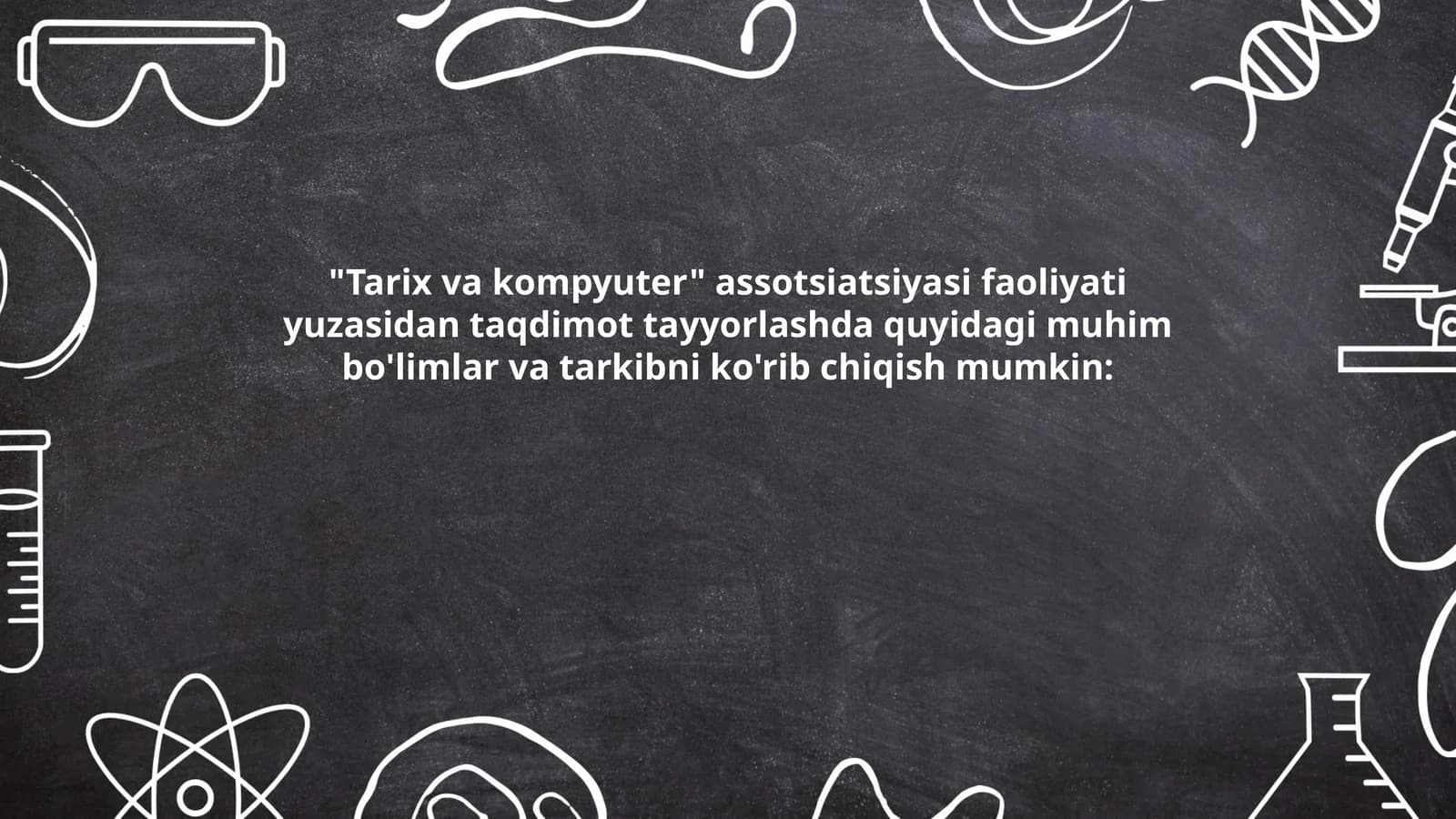 Tarix va kompyuter assotsiatsiyasi faoliyati