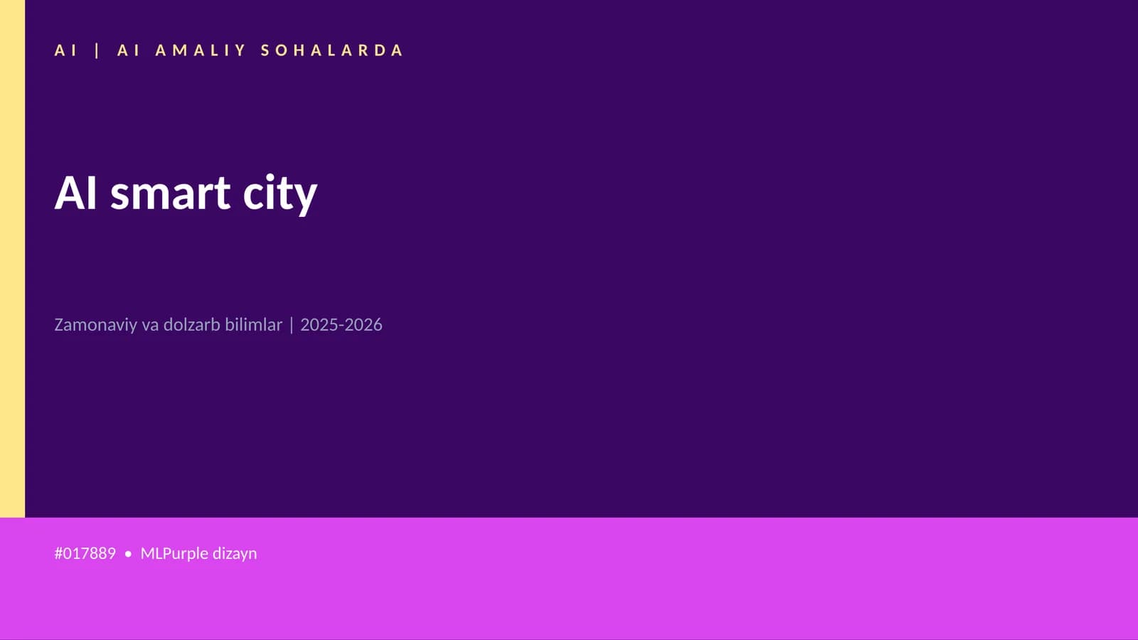 AI AMALIY SOHALARDA