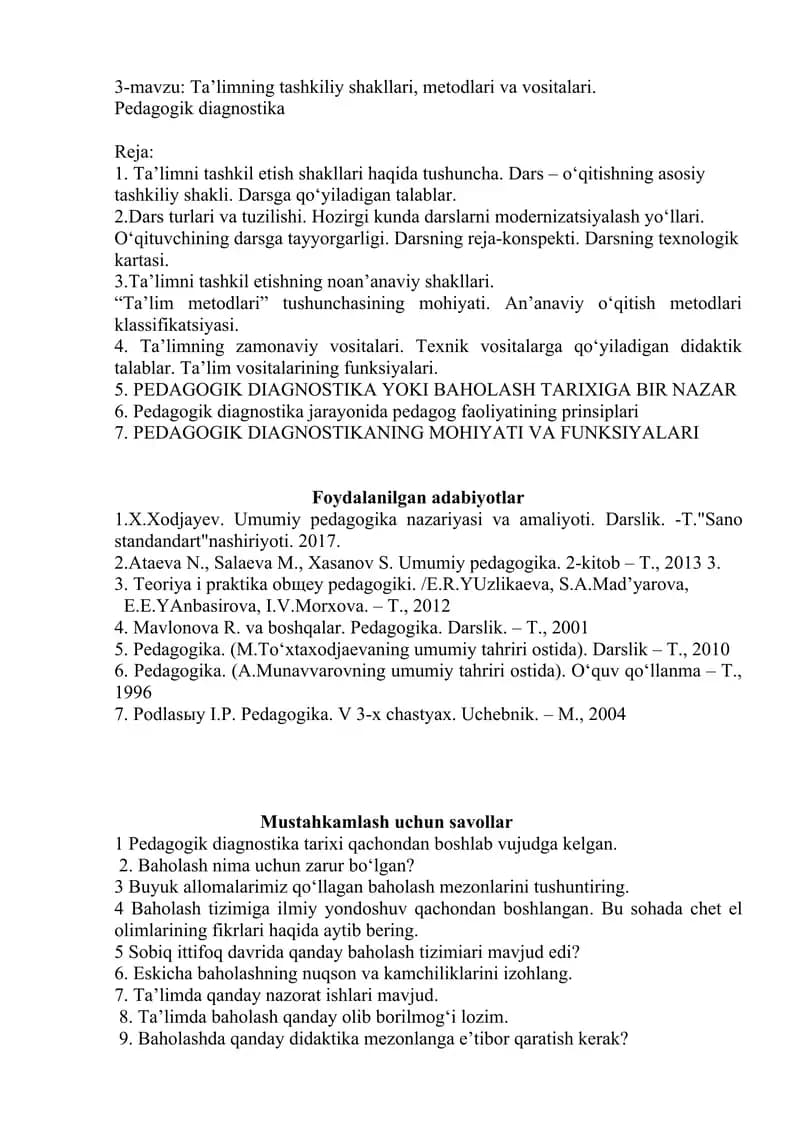 Pedagogik diagnostika