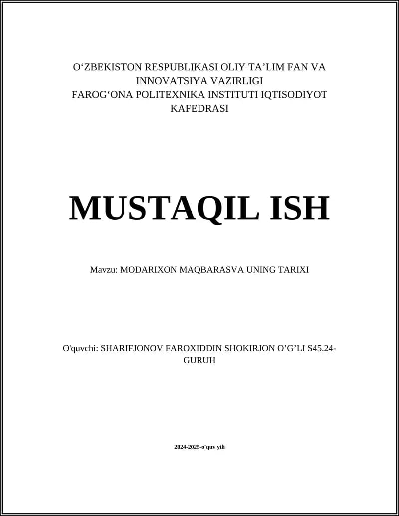 Modarixon Maqbarasi