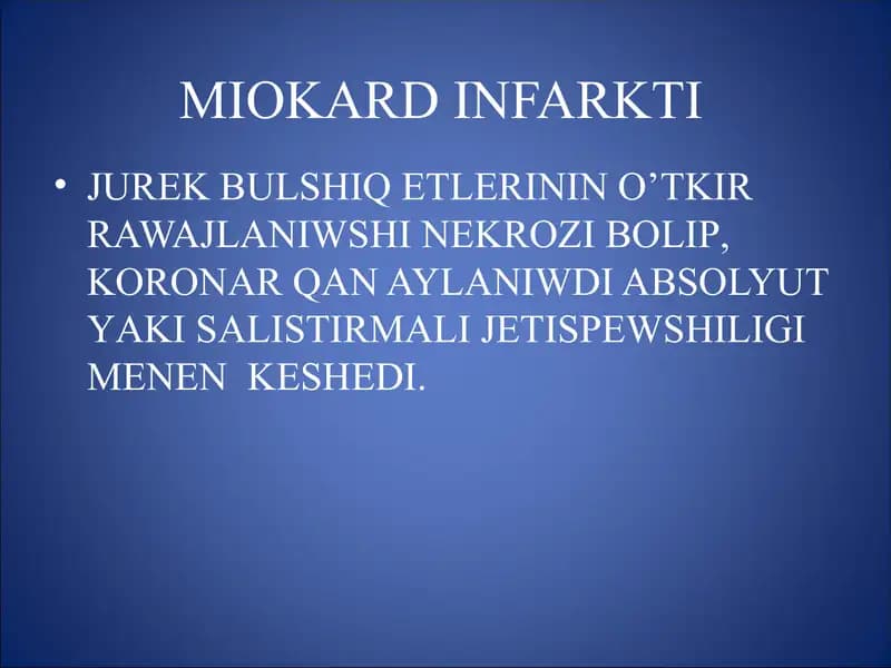 MIOKARD INFARKTI