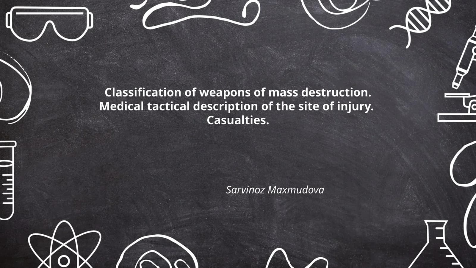Plan: Classification of Weapons of Mass Destruction
