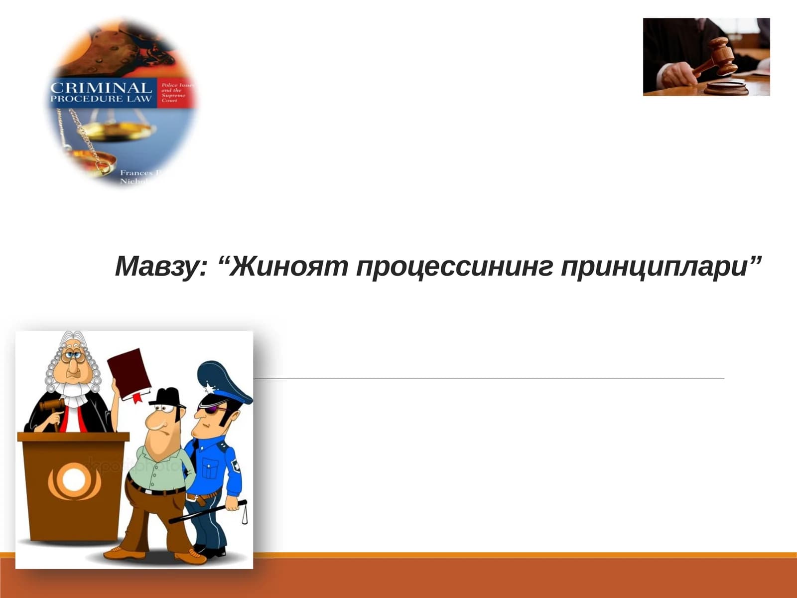 Жиноят процессининг принциплари