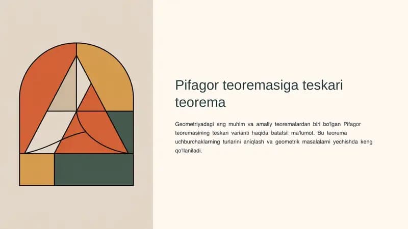 Pifagor teoremasiga teskari teorema