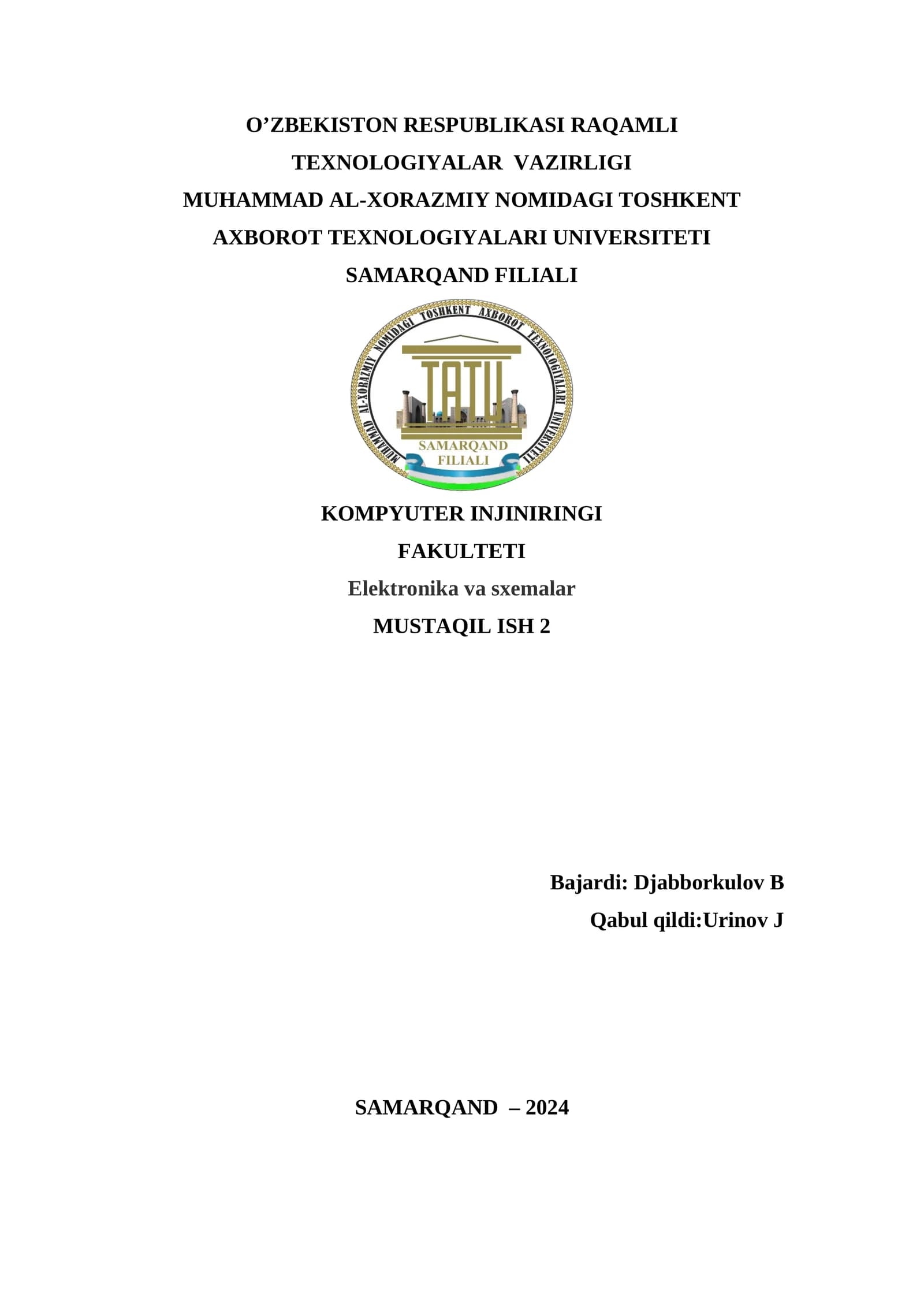 MDYa tranzistorida yasalgan mantiqiy elementlar