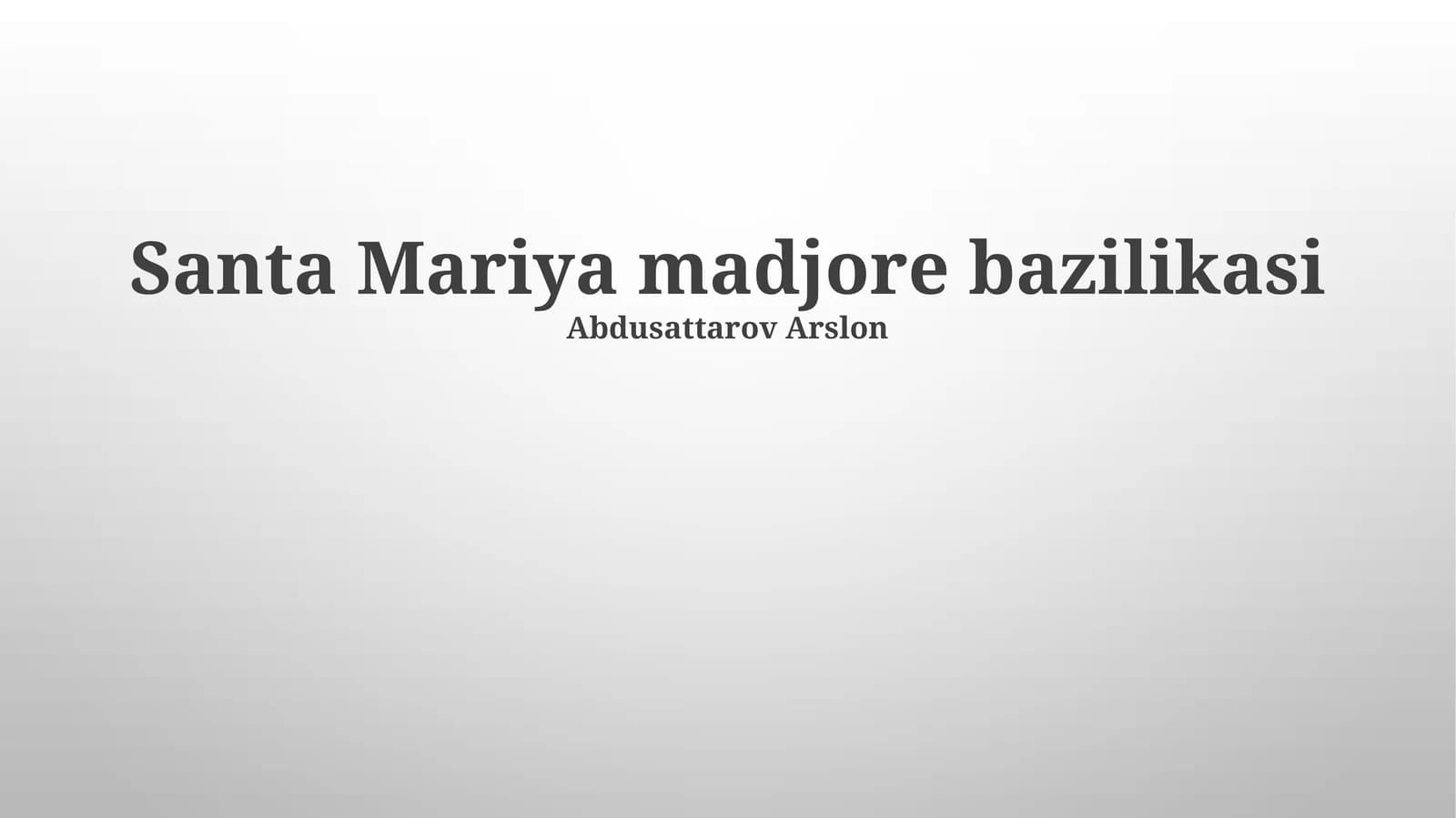Santa Mariya madjore bazilikasi