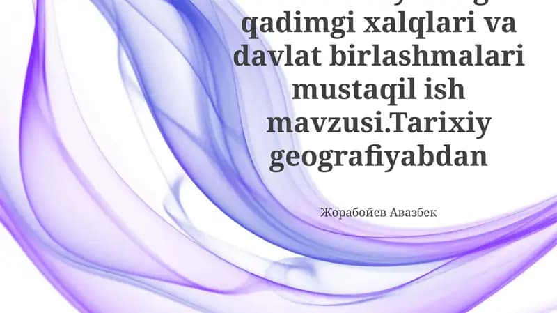 Tarixiy-geografik tahlil