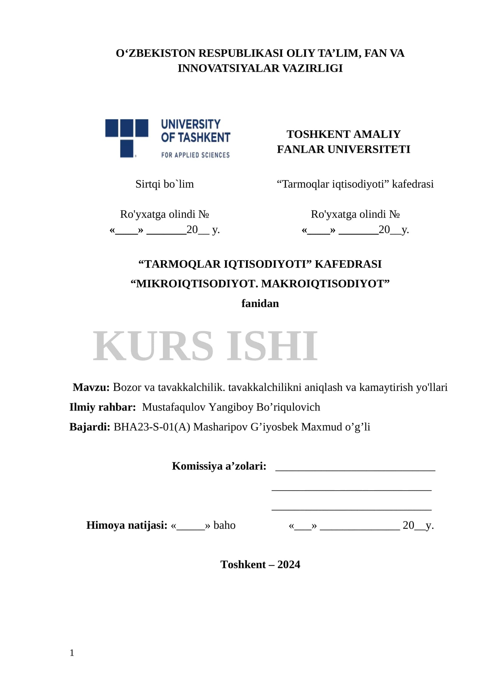 MIKROIQTISODIYOT. MAKROIQTISODIYOT