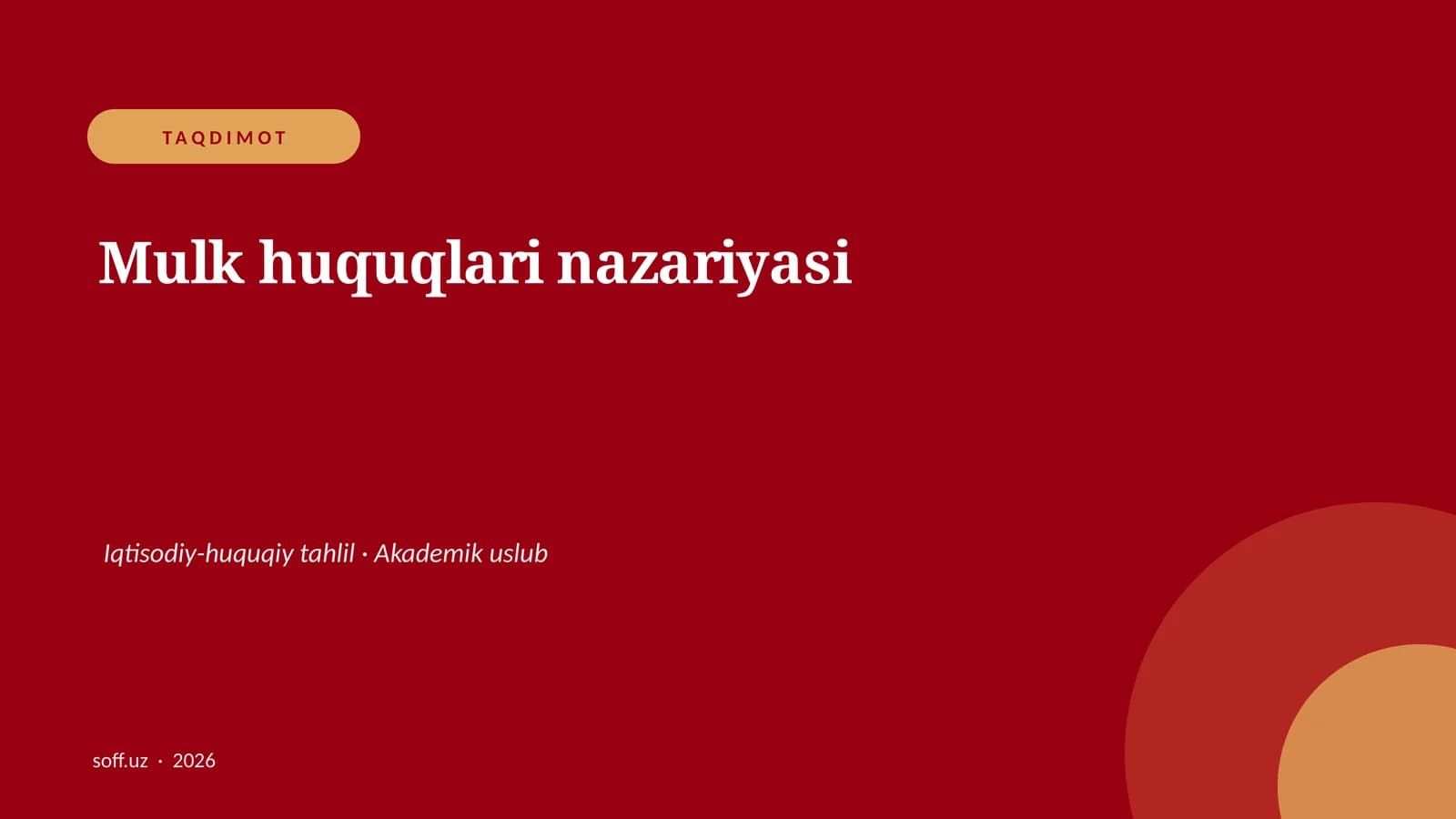 Mulk huquqlari nazariyasi
