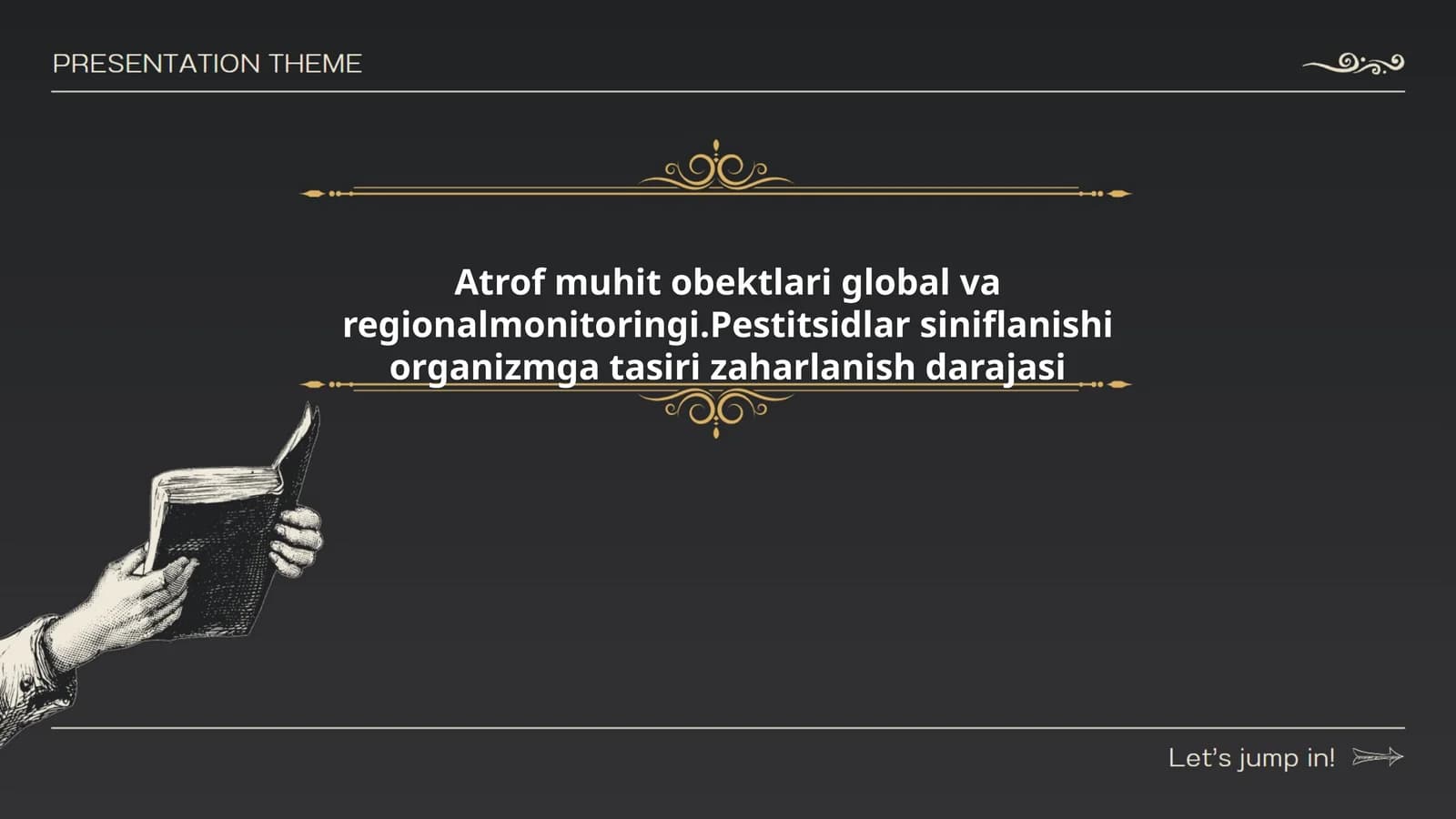 Atrof muhit obektlari global va regionalmonitoringi.Pestitsidlar siniflanishi organizmga tasiri zaharlanish darajasi