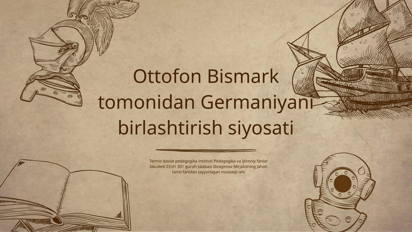 Ottofon Bismark tomonidan Germaniyani birlashtirish siyosati