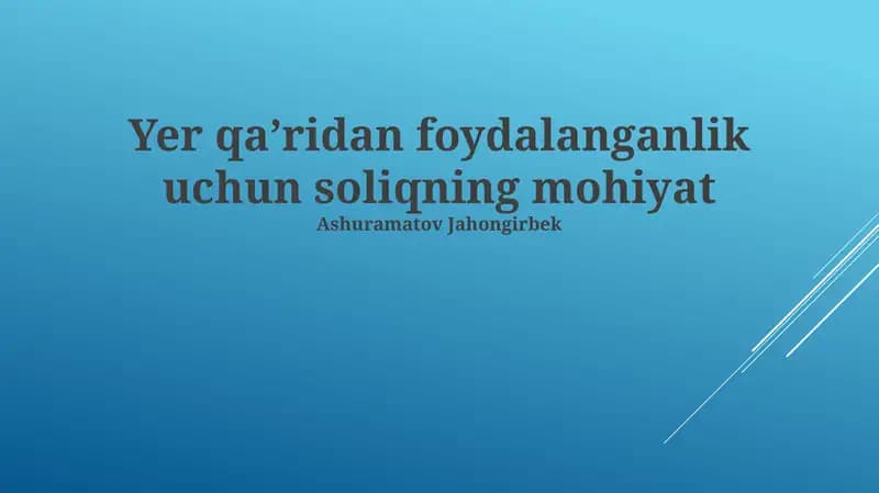Foydali qazilmalarni qazib olish solig'ining asosiy tushunchalari