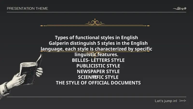 Types of functional styles in English