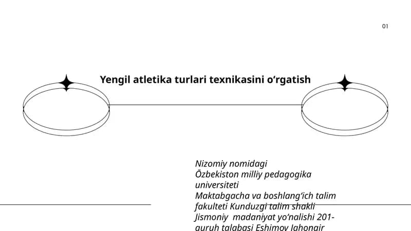 Yengil atletika turlari texnikasini oʻrgatish