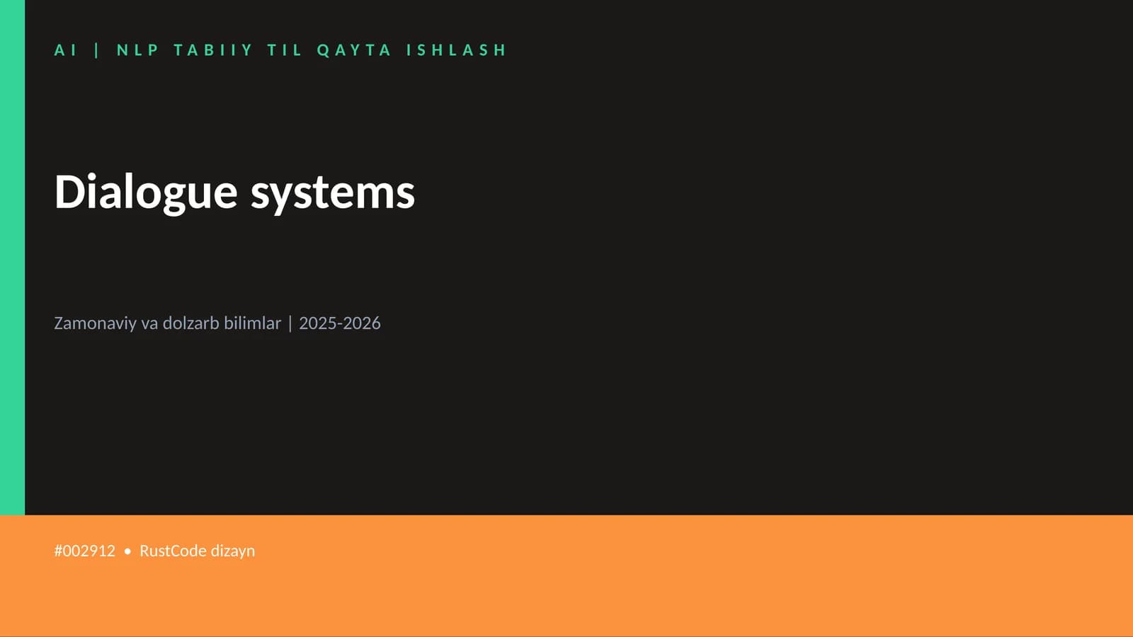 Dialogue systems