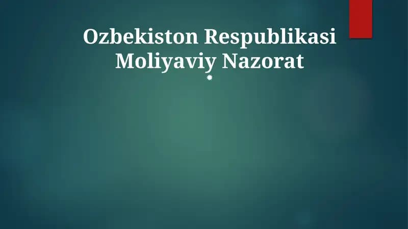 O'zbekiston Respublikasi Moliyaviy Nazorat Agentligi