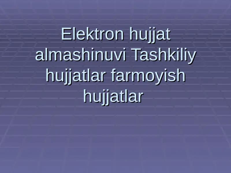 Elektron hujjat aylanishalar tizimi