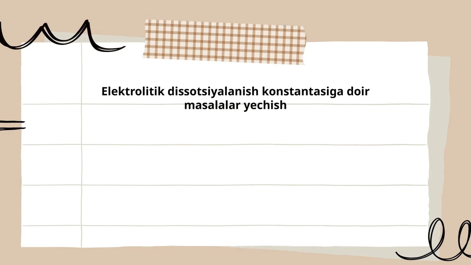 Elektrolitik Dissotsiyalanish Konstantasi