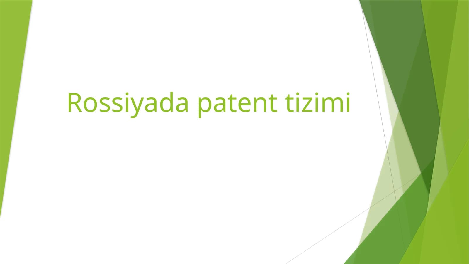 Rossiyada patenttizimi