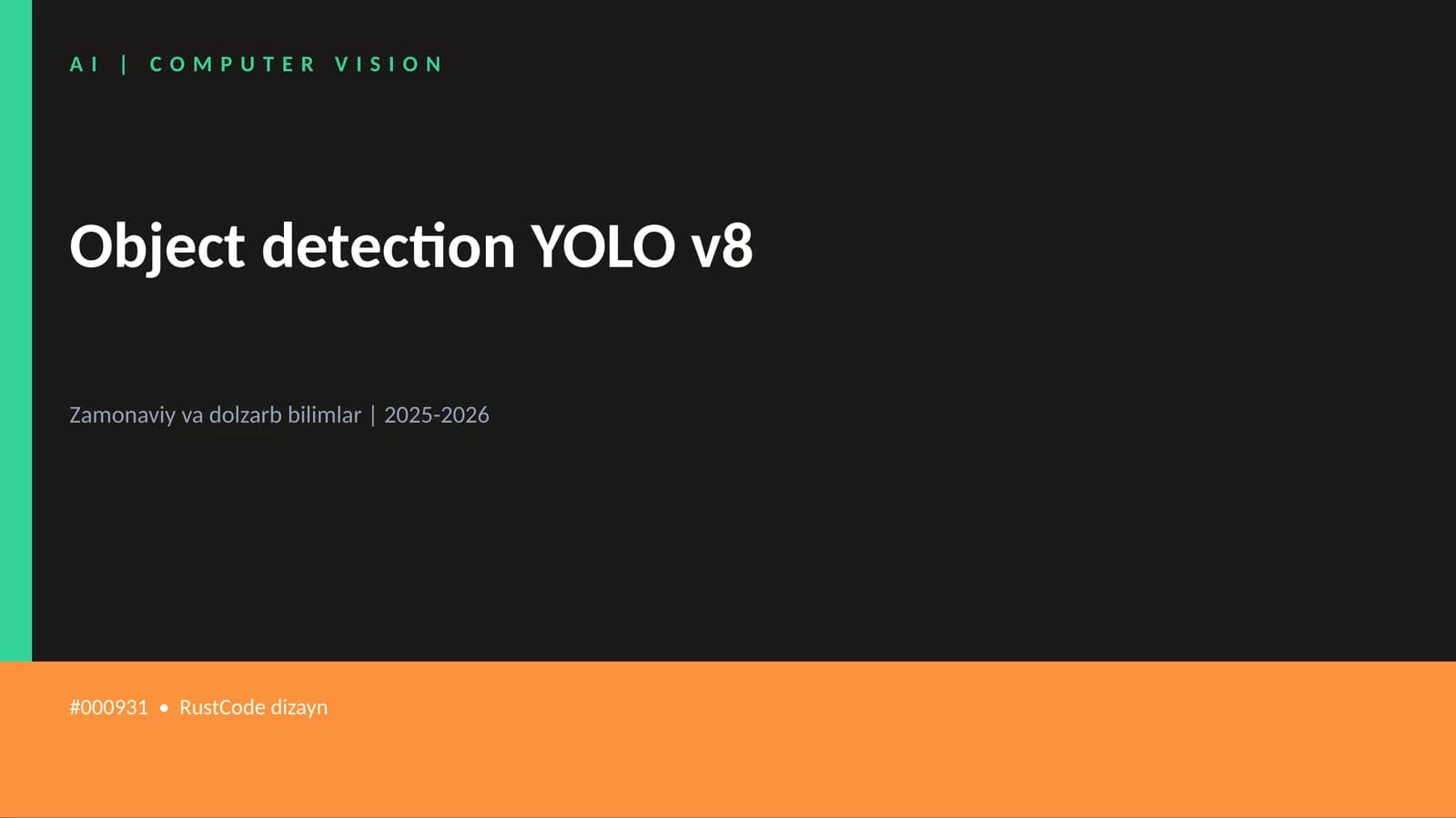 Object detection YOLO v8