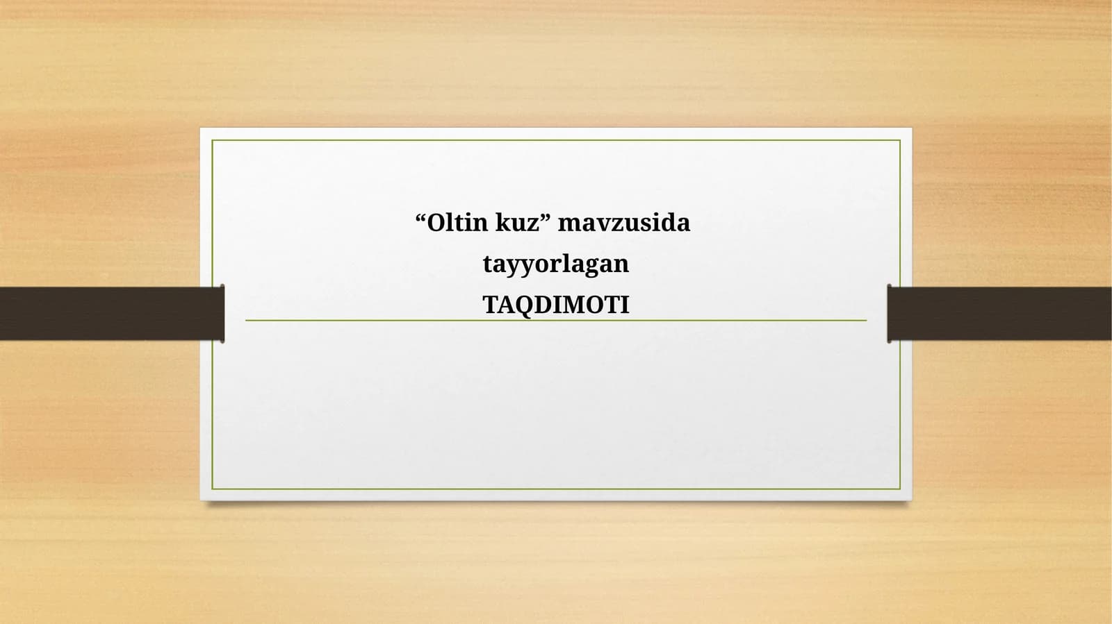 “Oltin kuz”