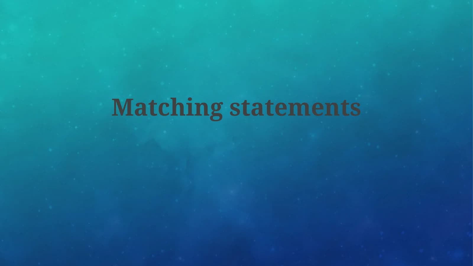 Pairing Information Matching Tasks