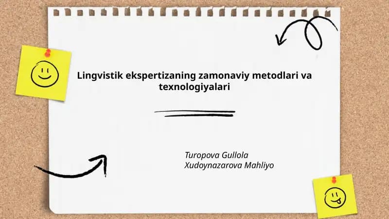 Lingvistik ekspertizaning zamonaviy metodlari va texnologiyalari