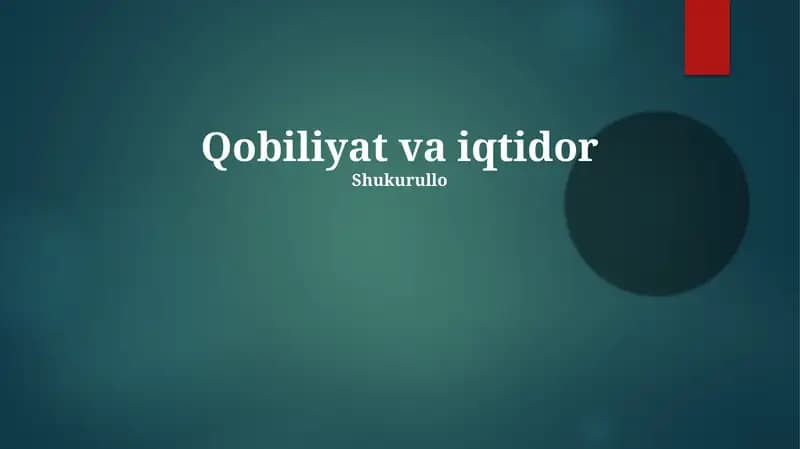 Qobiliyat va iqtidor