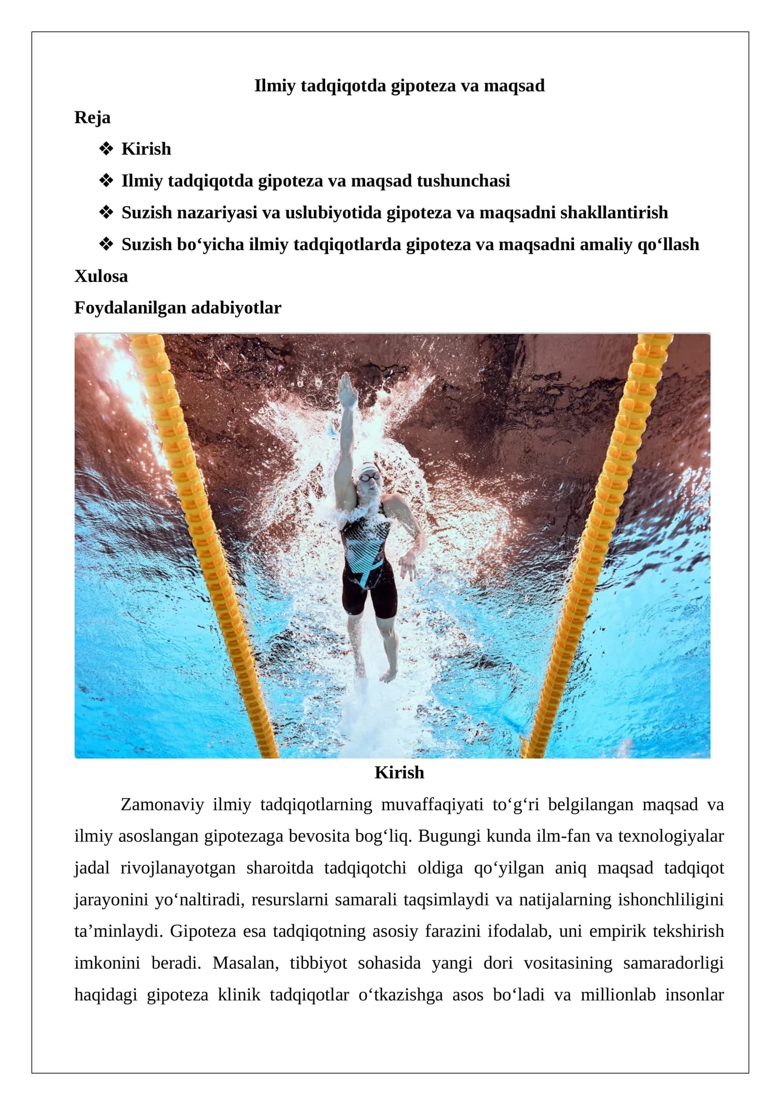 Ilmiy tadqiqotda gipoteza va maqsad