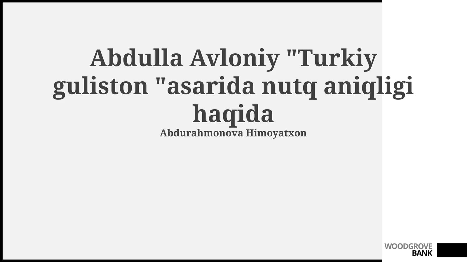 Abdulla Avloniy va "Turkiston Gulistoni"