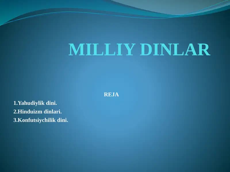 Milliy dinlar