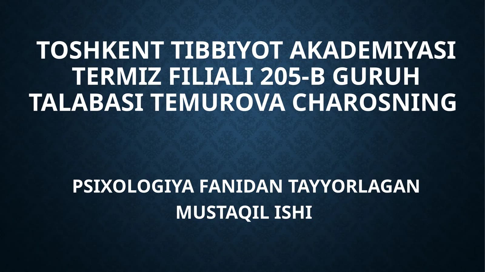 PSIXOLOGIK SALOMATLIK MEZONLARI