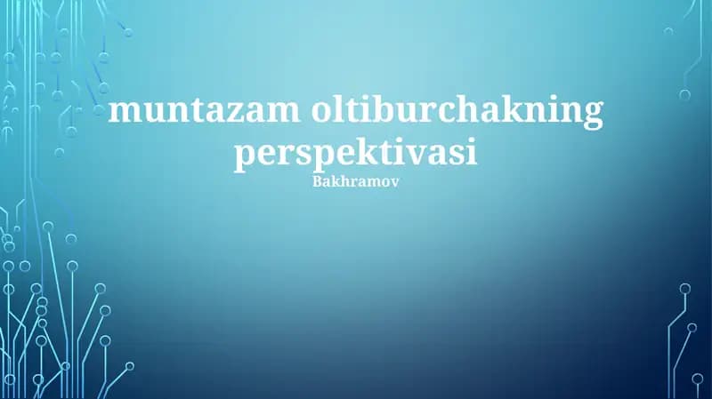 Muntazam oltiburchakning perspektivasi