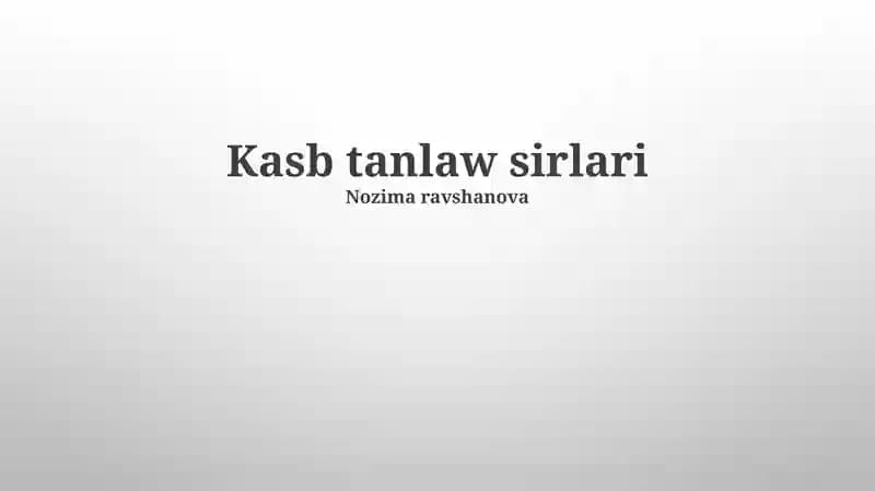 Huquqshunoslik Kasbining Sirlari