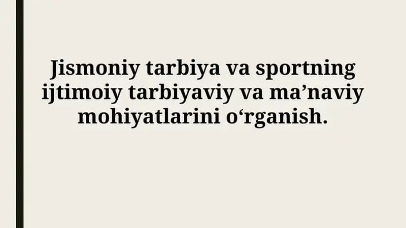 Jismoniy tarbiya va sport