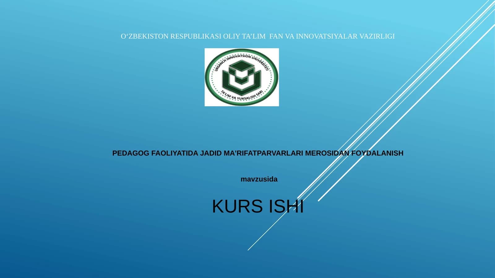 PEDAGOG FAOLIYATIDA JADID MA’RIFATPARVARLARI MEROSIDAN FOYDALANISH